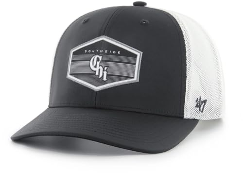 Casquette Chicago White Sox '47 Black Connect Burgess Trucker réglable en maille MLB