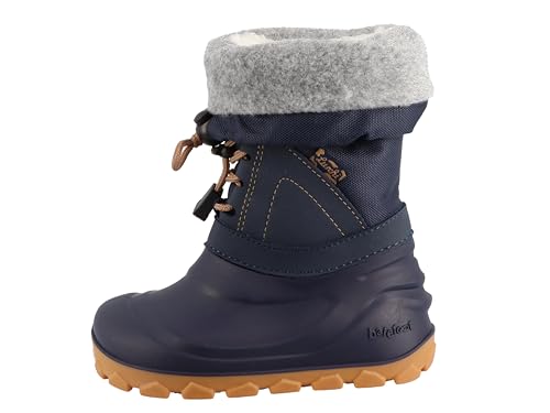 Lurchi Joel Barefoot Snow Boot, Navy, 9.5 UK Child