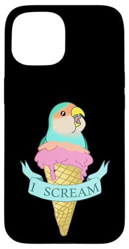 �A�C�X�N���[�� �_�b�`�u���[ ���u�o�[�h I scream Parrot �X�}�z�P�[�X iPhone 15 �p