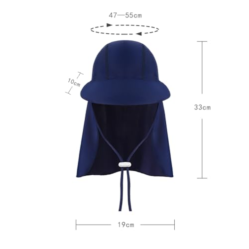 haozaikeji Kids Sun Hat with Neck Flap UPF 50+ Beach Swimming Cap Legionnaires Hat Sun Visor Baseball Cap for Seaside Travel2