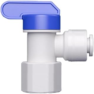 Tooloflife Válvula de bola 3/8 pulgadas, válvula de conexión rápida: accesorios para purificador de agua RO, conector rápido