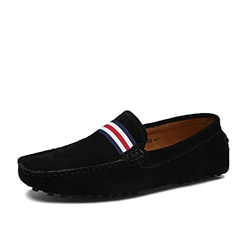 Mocassins en daim de qualité supérieure avec nœud élégant masculin