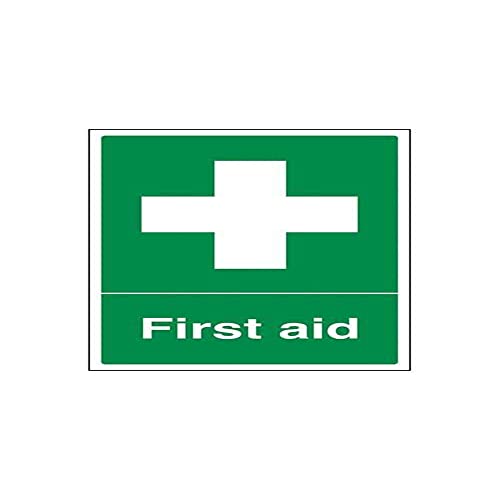 Image of V Safety First Aid Sign - 200mm x 300mm - 2mm Rigid Plastic
