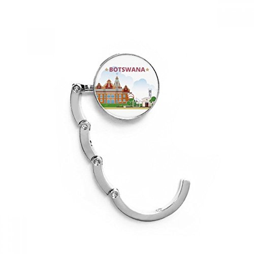 Accroche sac pliable Ville de Construction Botswana pour table et bureau de 4,4x4,4 cm