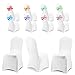 Lot de 10 housses de chaise blanches en polyester Spandex extensible pour banquet, fête, mariage, anniversaire de mariage, décoration d'intérieur