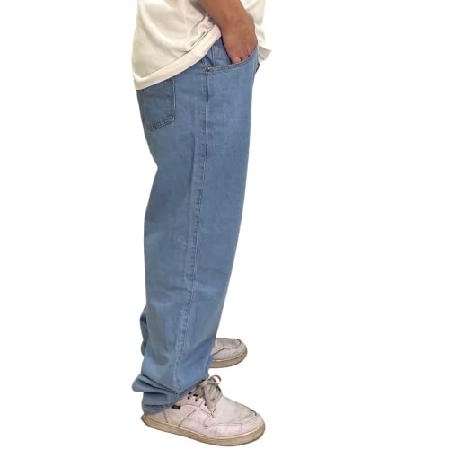 Calça Jeans Masculina Boca Larga Corte Reto (44)