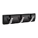 Safco Products Flip-Out Wood Coat Rack, 3 Hook, Black, 4242BL