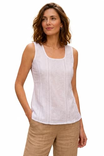 Top femme été coton blanc léger pour rester au frais avec style bohème chic
