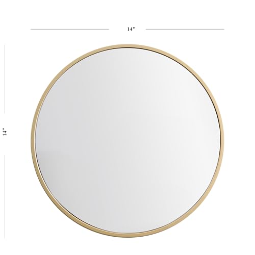 Image of RIZIK STORE Iron Metal Decorative Round Wall Mirror with Hook - HD Clear Glass, Wall Mounted for Bedroom, Living Room, Wash Basin, Vanity, Makeup & Bathroom