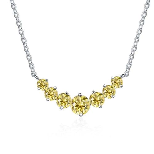 Pendentif moissanite coupe ronde accessoire chic parfait à porter au quotidien pour femme