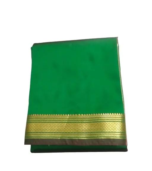 Image of Traditional Fancy Men's Silk Dhoti with Paithani Zari Border, 4 Meter