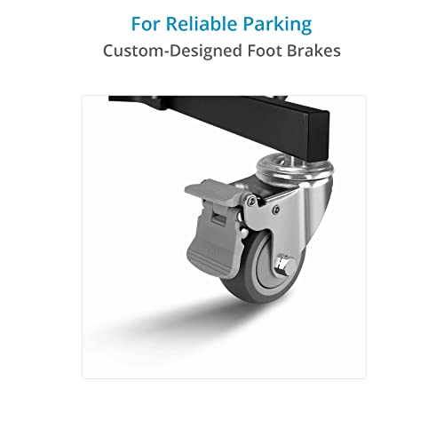 Image of PROAIM 8.6ft Heavy Duty Folding Wheel Base Light Stand. 5 /8 inch Baby Pin Mounting for Light & Photography Gear. Payload up to 13.06kg /30lb. for Photographers, Studios, Live Events (TP-FWBS-01)