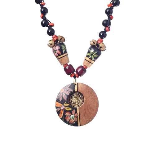 Image of AAKRITI ART CREATIONS Handcrafted Women's Jewelry Set - Ethnic Necklace and Earrings, Fashion Accessories for Special Occasions & Celebrations