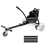 VEVOR Hoverboard Seat Attachment with LED Lights, for 6.5" 8" 8.5" 10" Hoverboards, Adjustable Frame & Grips Control, 220 LBS Load Capacity, Hoverboard Go Karts Accessory for Kids and Adults