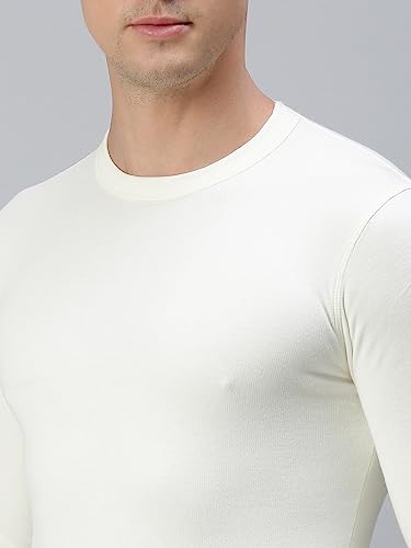 Image of Macroman M-Series Warmax Thermal Upper for Men with Full Sleeve Crew Neck in Double-Layered Viscose Cotton Poly Blend for Extreme Cold Weather