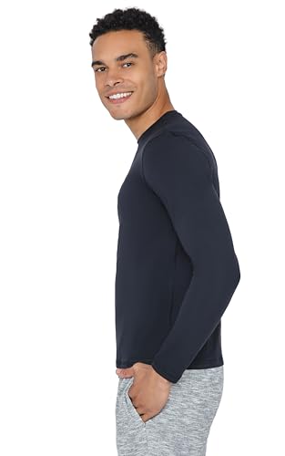 90 Degree By Reflex Men’s Dry Fit Soft Crew Neck Long Sleeve Shirt Fitted Top3