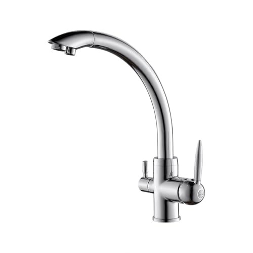 Mitigeur 3 voies cuisine noir mat avec entrée eau filtrée