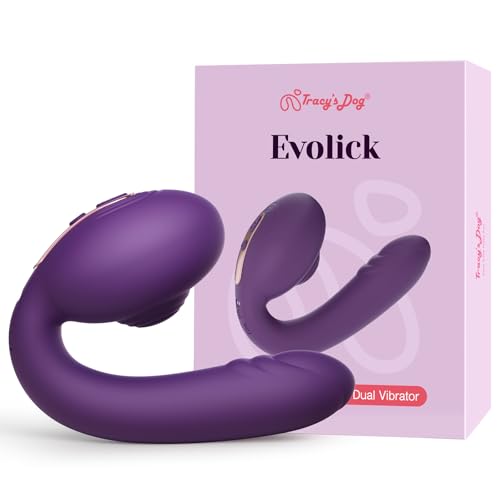 Tracy's Dog Clitoral G-Spot Vibrator – Dual Stimulation Vibrators with 7 Rotating Licking & 10 Come-Hither Modes, Dildo Sex Toys for Women & Couples, Waterproof Silicone Massager Adult Toys