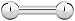 8g 12mm Surgical Steel Straight Barbell Body Piercing Jewelry, 6mm Balls