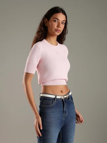 Image of Regular fit Polyester Crew Neck Pullover