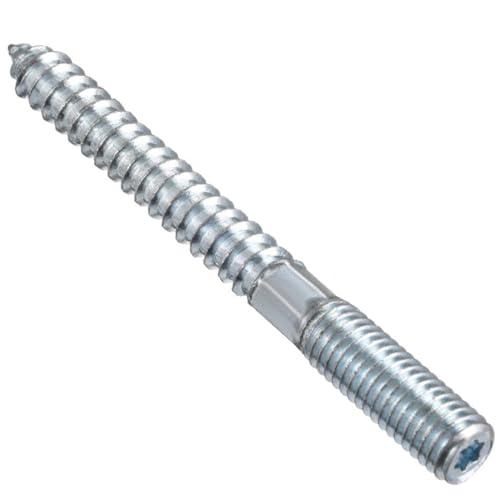 Image of TOP-VIGOR 8Pcs M10x100mm Double Headed Bolts Self Tapping Screw, Double Ended Dowel Screws, Screw Dowels Hanger, Threaded Lag Wood Screws and Machine Bolts for Wood Joint Furniture