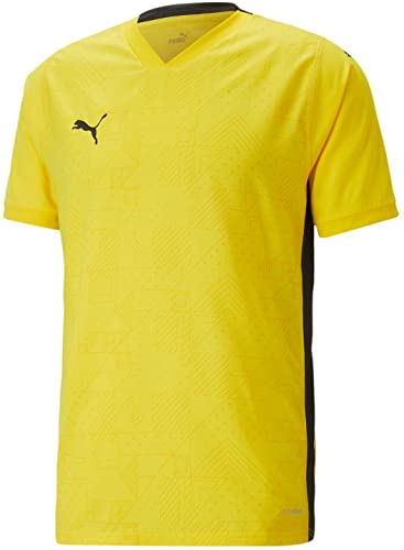 Maillot de l'équipe PUMA cyber jaune vêtement de sport de football homme taille S