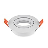 Pack of 2 Recessed Lisa White Includes GU5.3 MR16 Light Fitting Without Light Socket Cut Out 70mm
