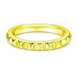 AMDXD Anillo solitario de plata de ley S925, anillos triángulos, para mujeres, niñas, niños, confirmación, regalos para niñas, oro, joyas para mujer, talla 60 (19,1)