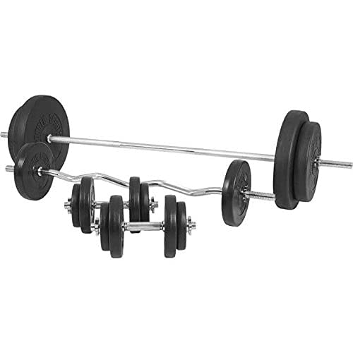 GORILLA SPORTS® Kraftstation - inkl. Hantelset 100kg, mit Hantelablage, Latzug, Butterfly und Beincurl, Verstellbar… – Bild 3