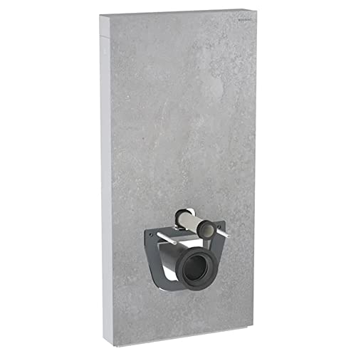 Geberit - Habillage bâti-support - Panneau sanitaire MONOLITH pour WC suspendu, 101 cm, habillage frontal en grès-céramique aspect béton, latéral...