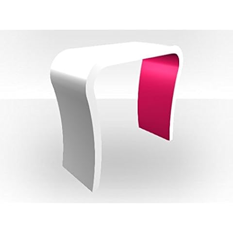 Zespoke Mesa consola exterior curvada blanca – interior rosa brillante Cover