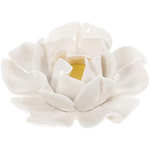 VOSAREA Keramik Blume Deko 3D Wandschmuck Wandskulptur Wandbefestigung Wandbild Wandhänger Dekoration Cover