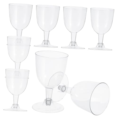 ELAYARD 20個 使い捨てワイングラス 感ある厚手素材 赤ワイン対応 パーティーやデザート用ムース プリンカップとして