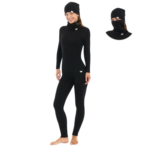 Merino.tech Women's 100% Merino Wool Base Layer Set