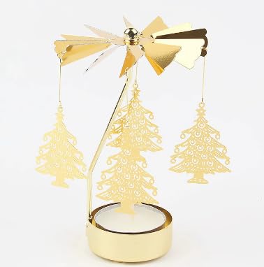 TenaLucy Drehbarer Kerzenhalter,Teelicht Karussell Windlicht Karussell...