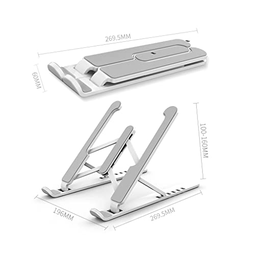 Soporte para computadora portátil plegable con almohadilla alta de enfriamiento para base 3