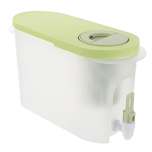 Holibanna 1pieza Jarra De Agua Fría Con Grifo Contenedor De Bebidas De Gran Capacidad Para Té Frío Agua Saborizada Y Jugos Color Verde Nórdico