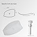 MEKKHALA Rectangular White Vessel Sink with Pop-up Drain - 22