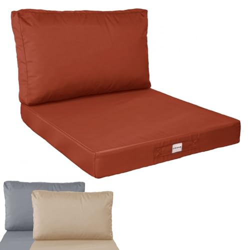 Linxor - Kit de Coussins pour Salon de Jardin déhoussables - 60 x 60 cm - Plusieurs Coloris