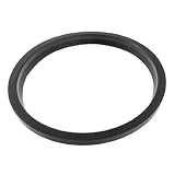 Ruilogod 125 mm x 141 mm x 7 mm x 13 mm PU Sello de aceite a prueba de polvo PU negro