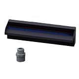 AZQOHMIS Cascata per Piscina in Acciaio Inox da 72 Pollici - Decorazione Resistente per Fontana da laghetto con Filtro in Cotone, Elemento di Flusso d'Acqua per Esterni per Giardino, Finitura Nera