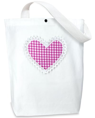 Image of Christian Tote Bag Gift for Women, Canvas Bible Bag Handmade Floral Cross