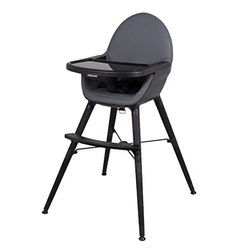 Childcare Modi Wooden Modern High Chair Baby Feeding Timber Highchair Noir
