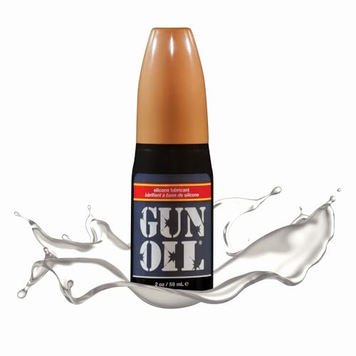 Gun Oil Silicone Based Lubricant 2 Ounce Personal Long-Lasting Sex Lube Condom & Latex-Safe Hypoallergenic Unscented No Residue Non Sticky Intimate Lubrication Works Underwater Couples, Men and Women