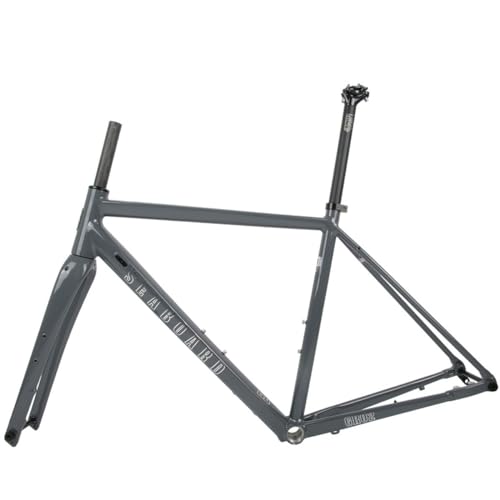 Titanium Gravel Bike Frame: Lightweight, Durable, and Perfect for Rough Trails 5 KANGXYSQ Gravel Road Bike Frameset 700C Aluminum Alloy Disc Brake Frame 44/47/50/53/56cm Carbon Fiber Fork Thru-Axle F100*12mm R142*12mm Internal Routing(Cement Gray,47cm)