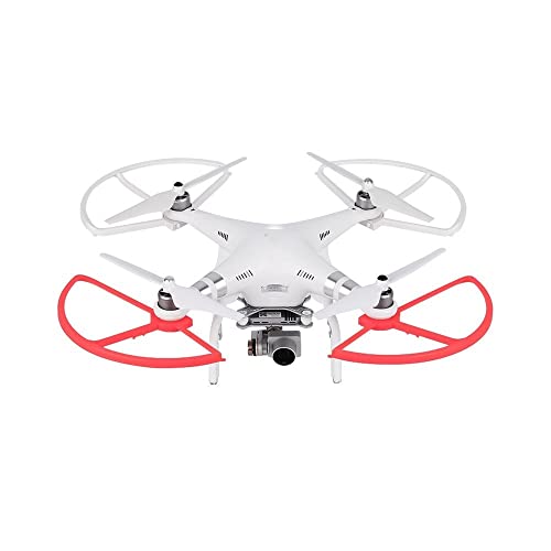 Para DJI Phantom 3 Phantom 2 Drone 4 piezas Protector de hélice de liberación rápida para DJI Phantom 3 Phantom 2 Drone Blade Bumper Props Wing Protective Spare Parts Drone Accesorios (Color: Blanco y