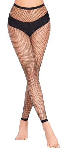 Image of Avidlove Fishnet Stockings for Women Footless High Waist Fishnets Tight | Thigh High Stockings, Open Toe, High Stretch, Comfortable, Gothic Costume, Rave Outfits, for Cosplay, Halloween