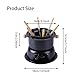 Käsefondue Topf Aus Gusseisen, Gusseisen-Fondue-Set, Hot Pot Schmelz Tiegell, Mit Spritzwassergeschützte, Kohlenstoffstahl, Mit 6 Gabeln, für Die Zubereitung Von Suppe Käse Schokolade Käsefondue