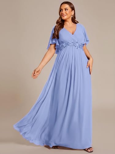 Image of Ever-Pretty Plus Women's Chiffon Plus Size Formal Mother of Bride Dresses