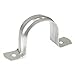 2 Pcs, Stainless Steel Emt Two Hole Conduit Strap, 2 In., 316 Stainless Steel to Mount 2In Emt Conduits In Wet Locations